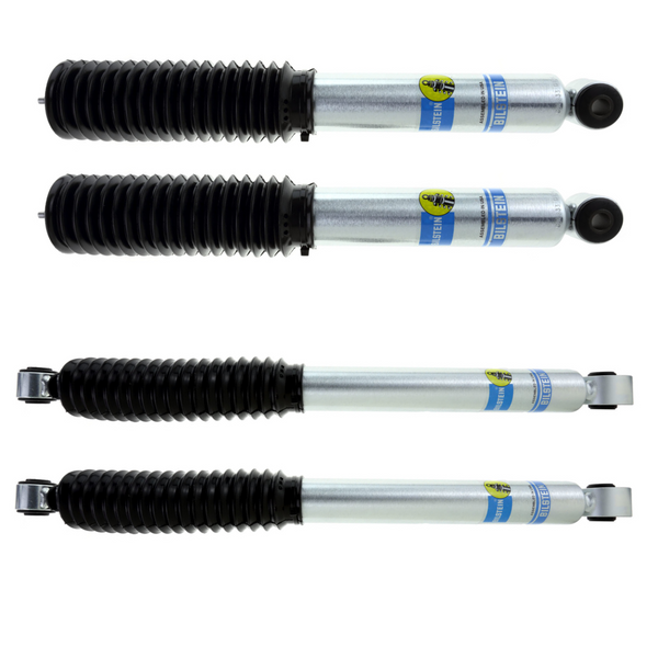 Bilstein B8 5100 Front and Rear Shocks For 0-2" Leveling with Front Torsion Key 24-186735, 24-186742