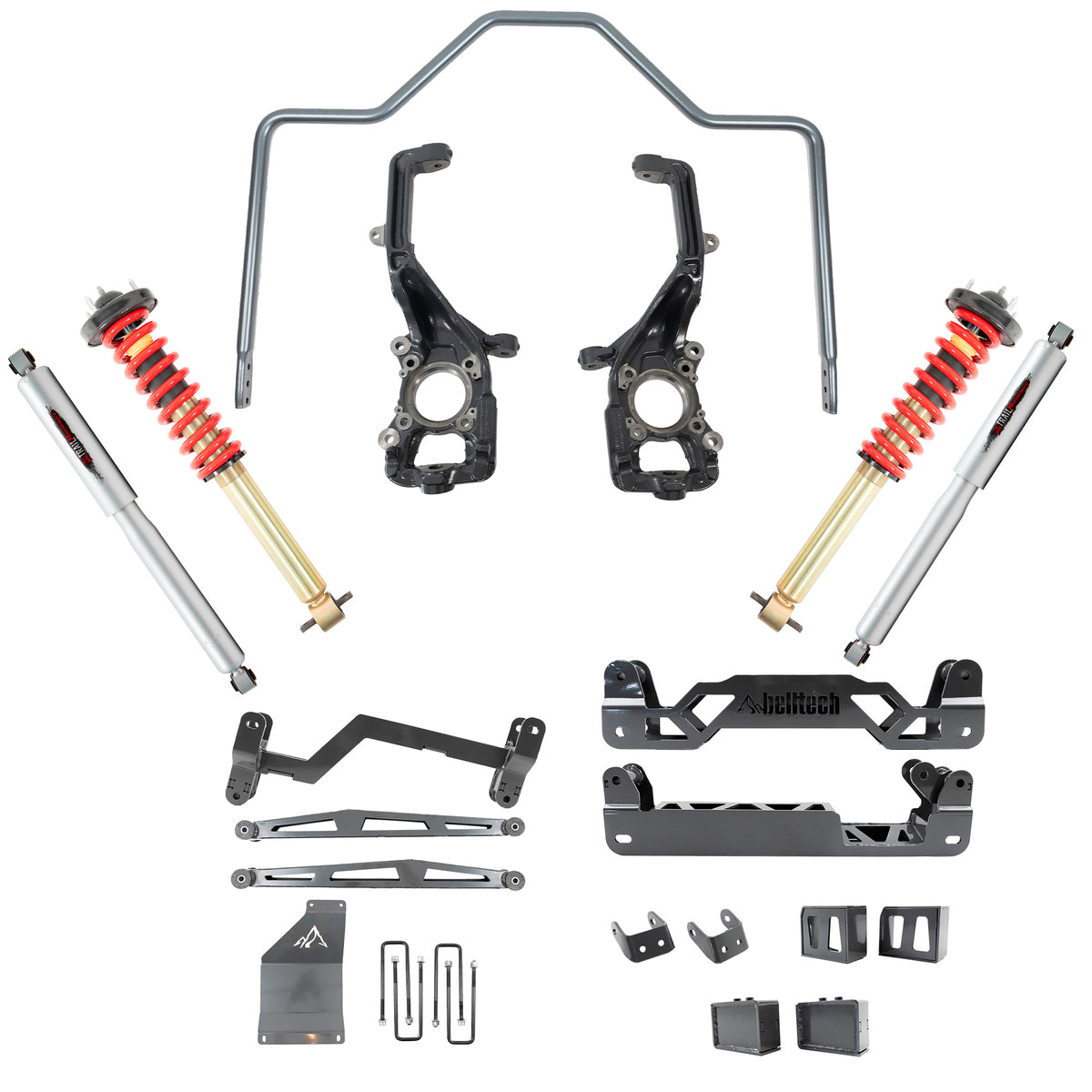 Belltech 152501HK Lift Kit 6"-7" Lift Kit Inc. Front and Rear Trail Performance Coilovers/Shocks