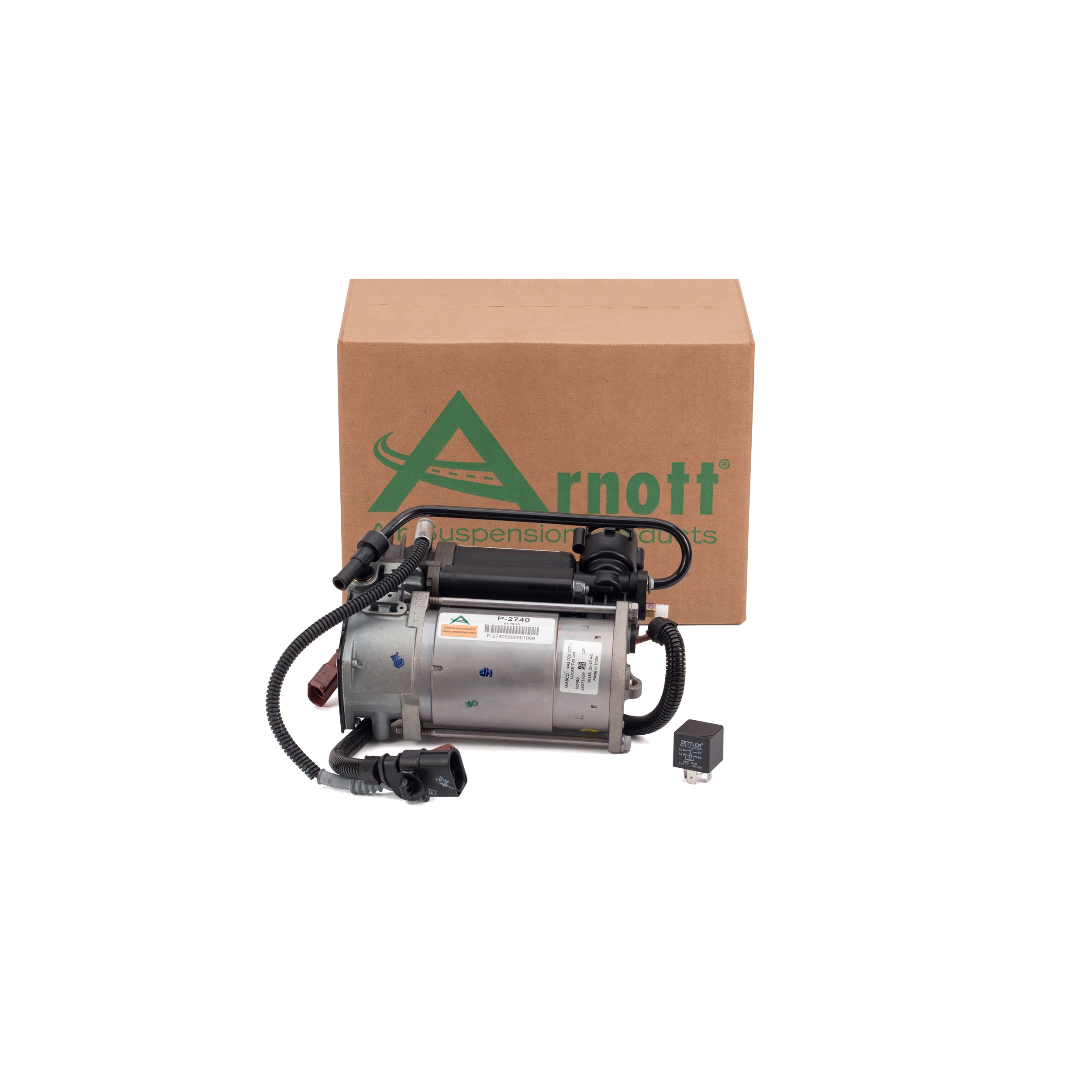 Arnott P-2740 WABCO OES Air Suspension Compressor Bentley Continental GT (D1), Flying Spur (D1), Volkswagen Phaeton (D1)